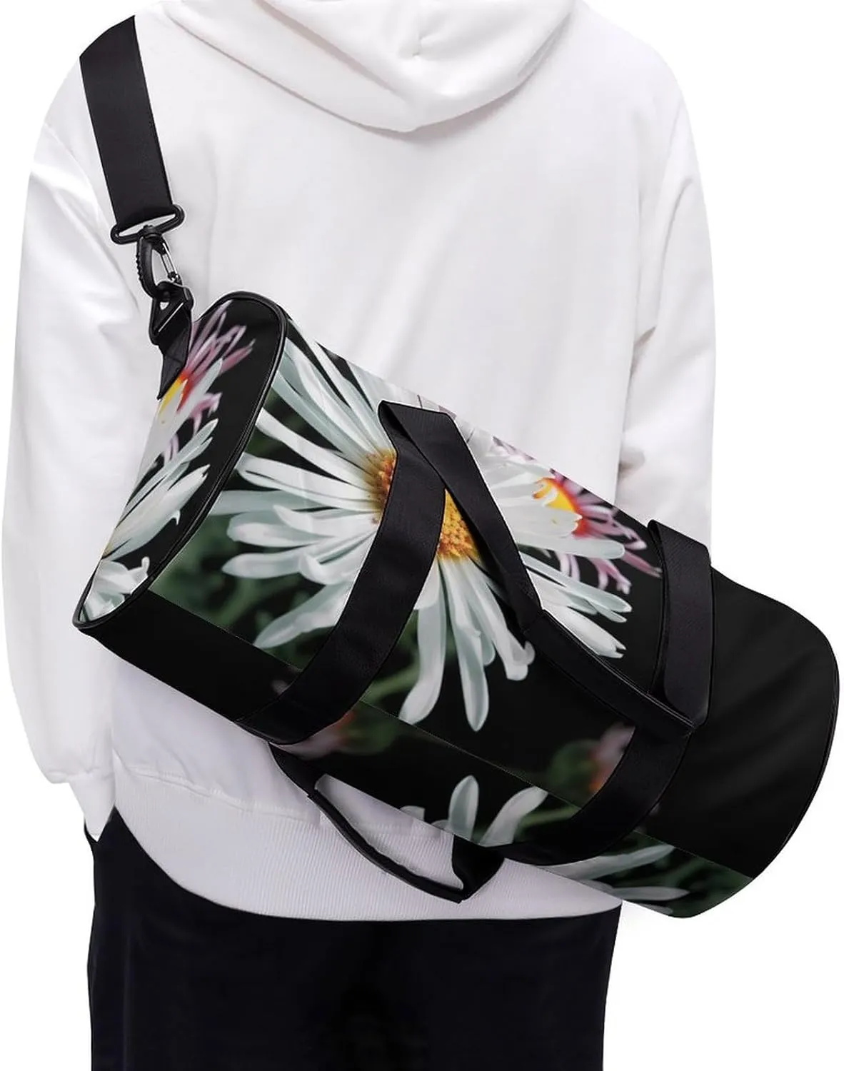 Sports Gym Bag for Women Men Travel Duffel Bag Tote Weekender Bag Plants Flower Carry on Overnight Bag for Travel Swimming Fitness Workout Sports Duffle Bag