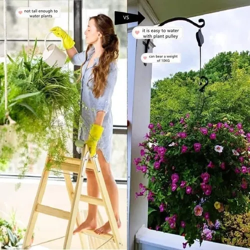 🔥Spring Pre Sale🌳Plant Pulley Set For Garden Baskets Pots, Birds Feeder