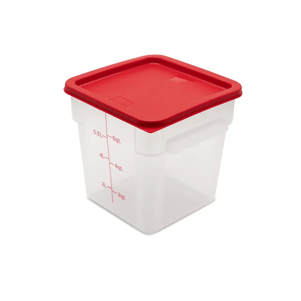 Square PP Storage Food Containers Translucent 7.6lt/8qt