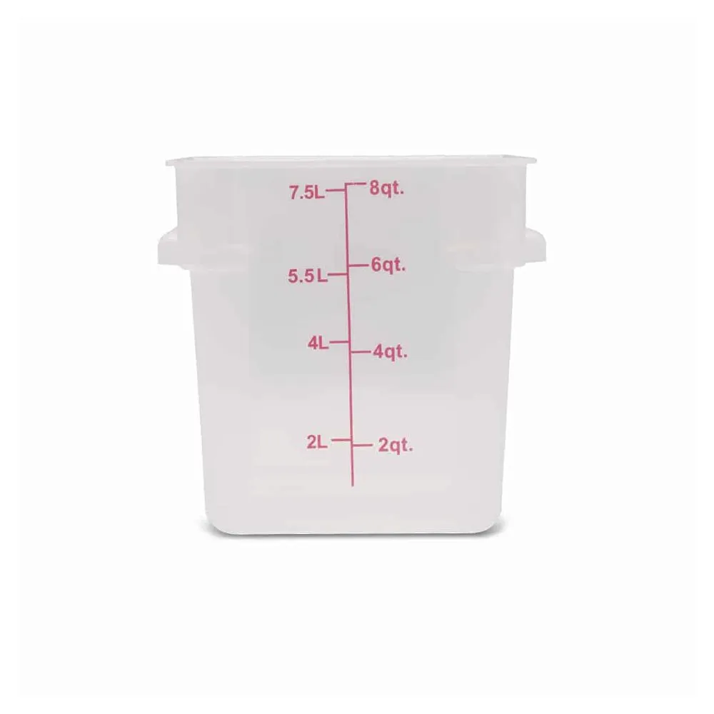 Square PP Storage Food Containers Translucent 7.6lt/8qt
