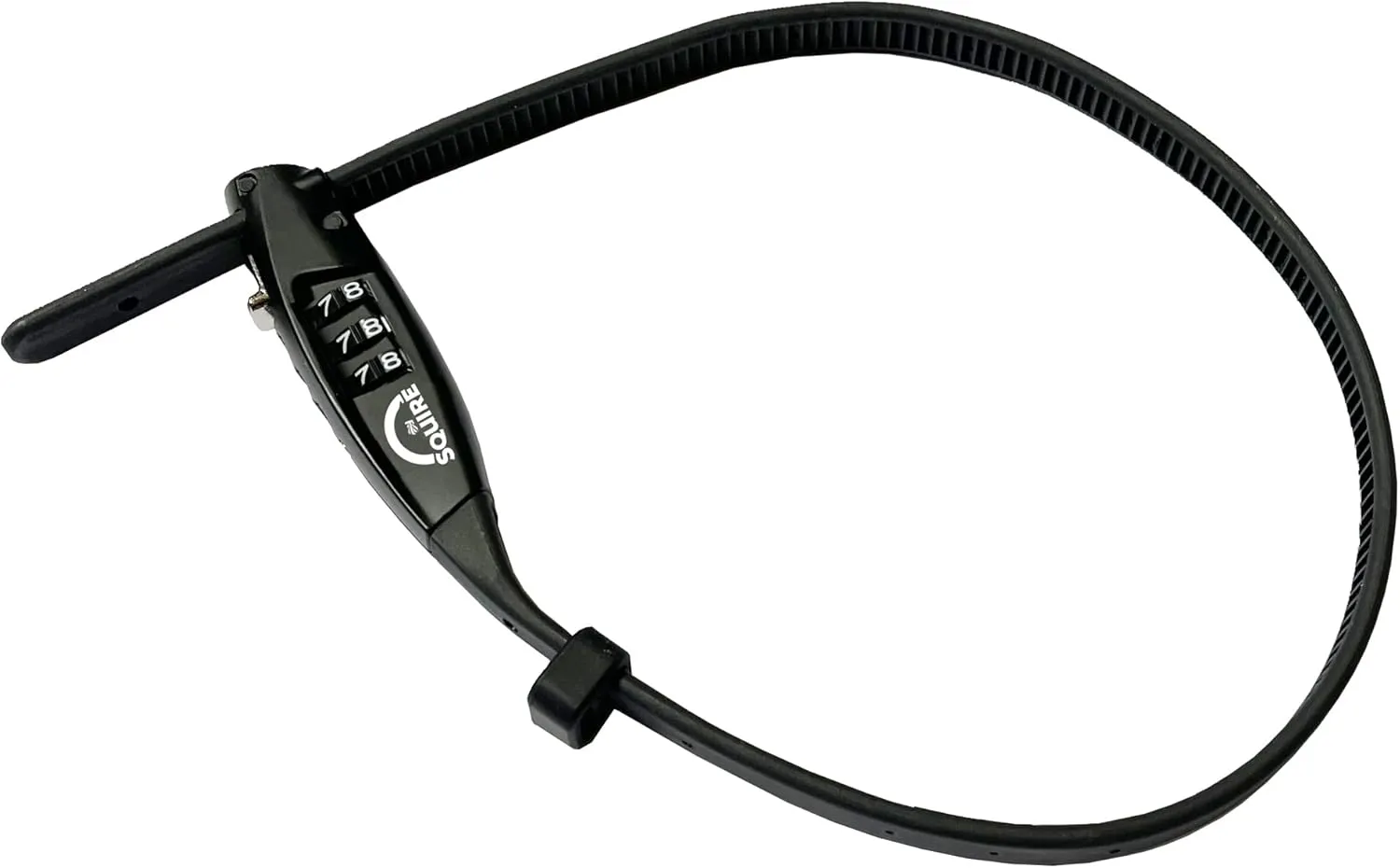 Squire Bike Locks STRAPLOK™ Combi 10 - Ultra-Lightweight Multi-Functional Zip-Tie Style Café Bike Lock with 10mm Stainless Steel Core, 450mm Length, 3-Wheel Recodable Combination