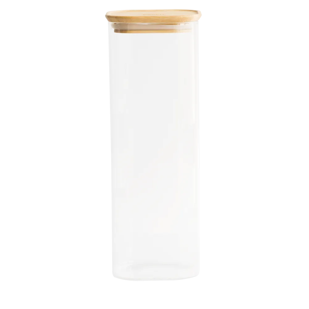 Stackable Glass Container with Bamboo Lid