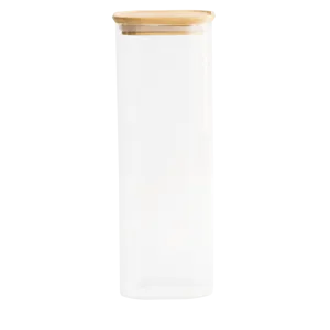 Stackable Glass Container with Bamboo Lid