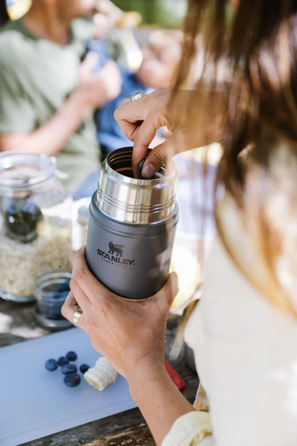 STANLEY Vacuum Insulated Large Food Jar, 18/8 Stainless Steel Food Jar for Cold and Hot Food, Soup Thermos with Leak Proof Lid Doubles as Cup, Wide Mouth Food Thermos