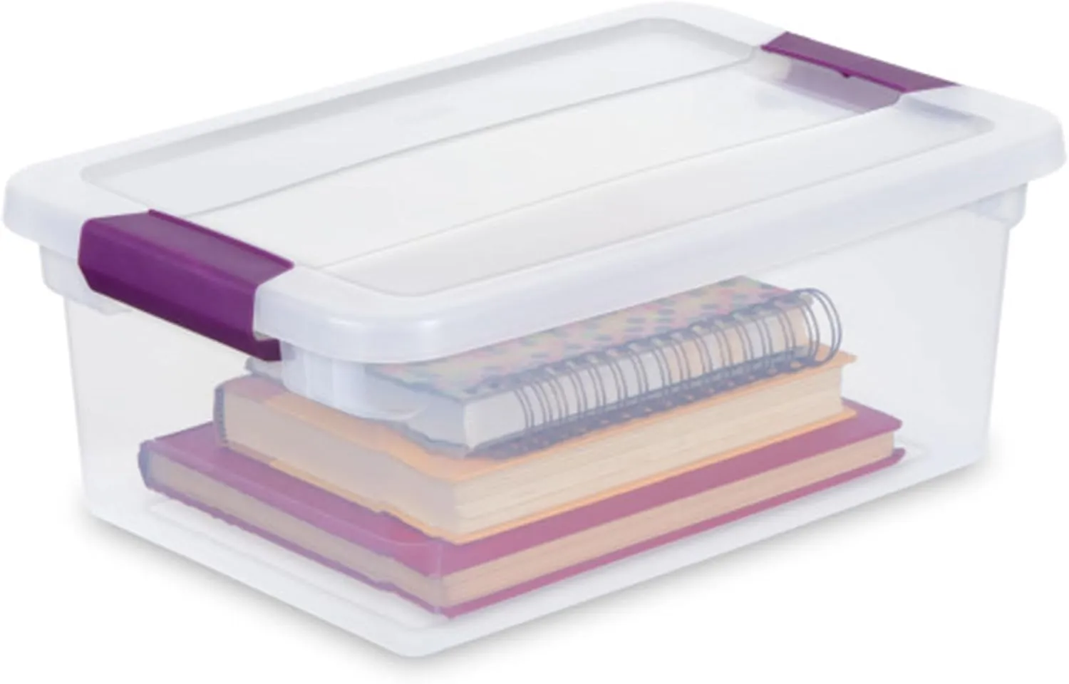 Sterilite 12-Pack ClearView Latch Box, Stackable Storage Organizer Bins for Home, 15 Quart