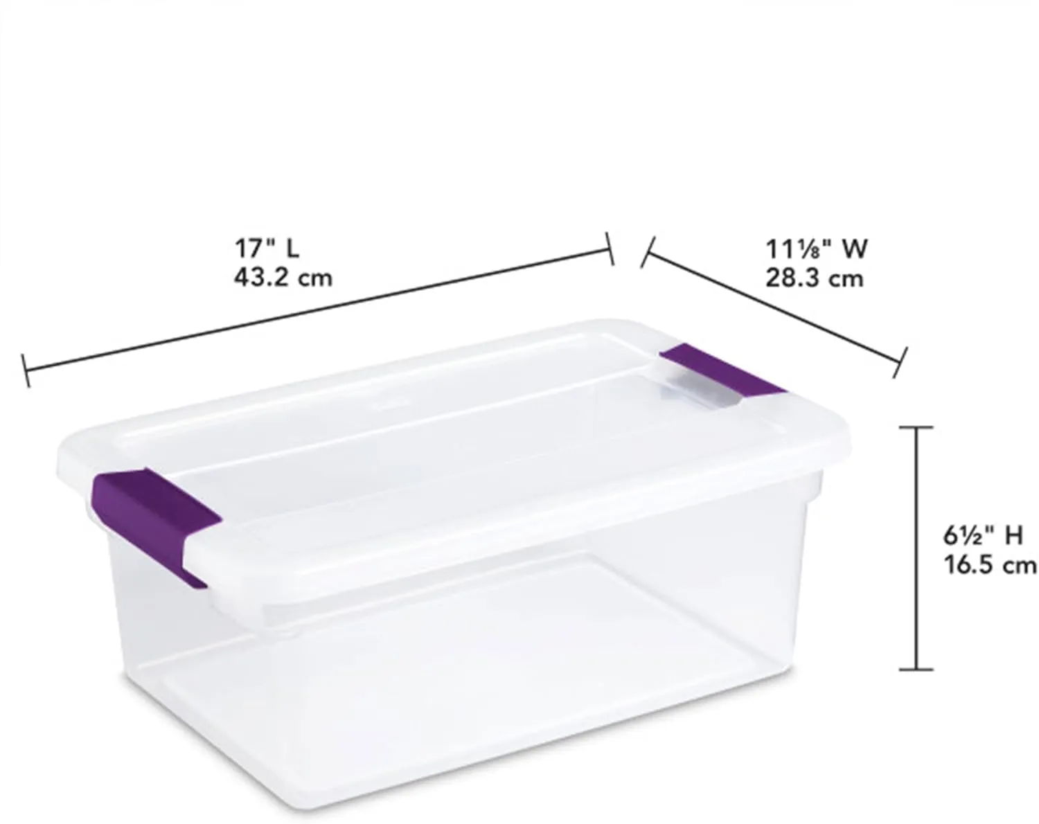 Sterilite 12-Pack ClearView Latch Box, Stackable Storage Organizer Bins for Home, 15 Quart