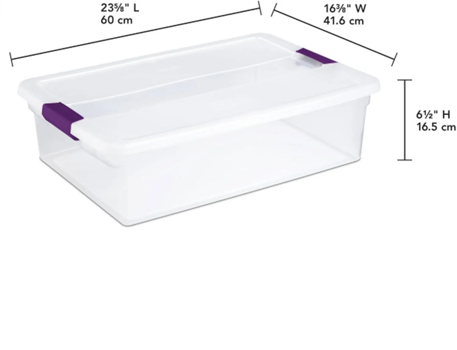Sterilite 6-Pack 32 Quart ClearView Latch Box, Stackable Organizer Bins with Latching Lids - Clear Plastic Organization Containers for Closet, Bedroom, Shelving Units and Everyday Home Storage