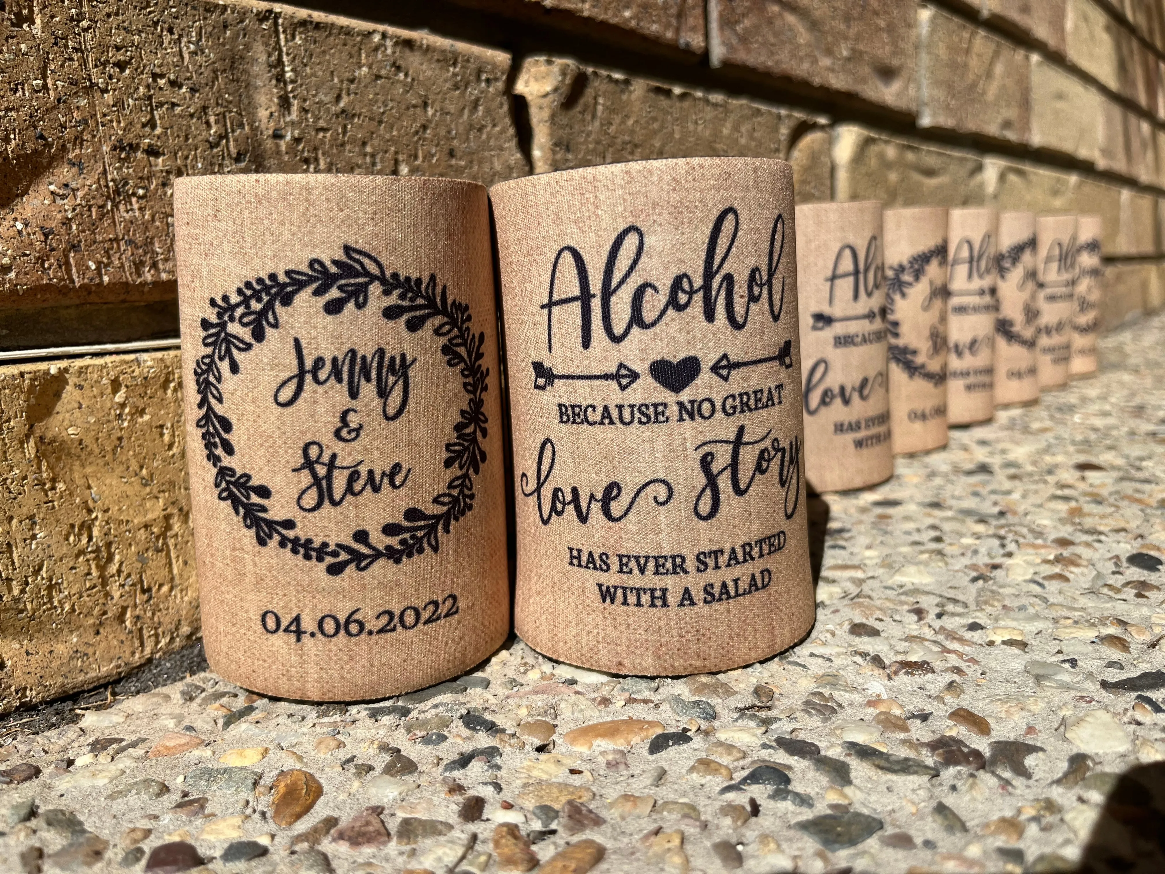 Stubby Holder  - Beer and Love Story