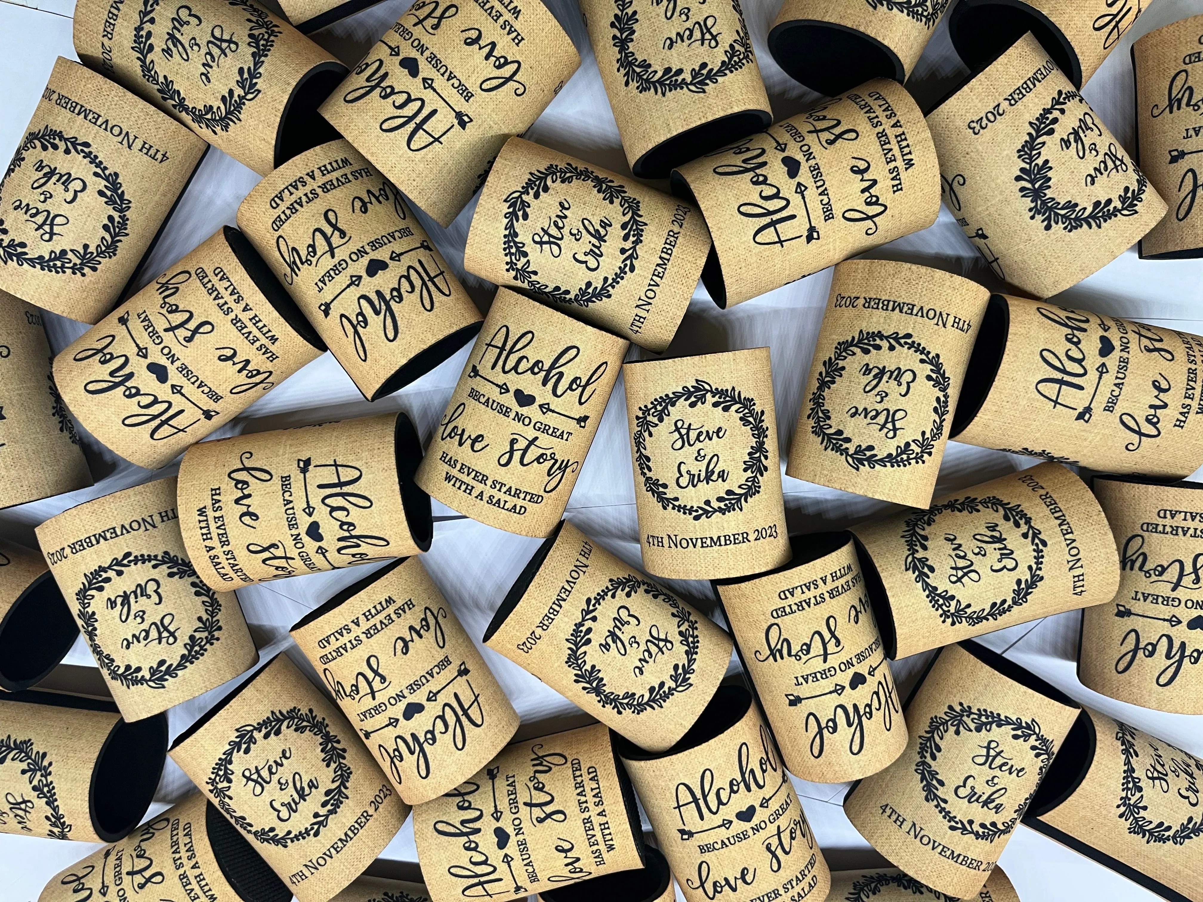 Stubby Holder  - Beer and Love Story