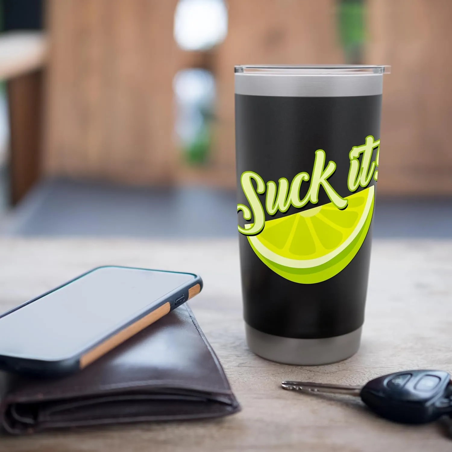Suck It Mexican Shirt Funny Green Lime Slice Gift Lemon Love Stainless Steel Insulated Tumbler