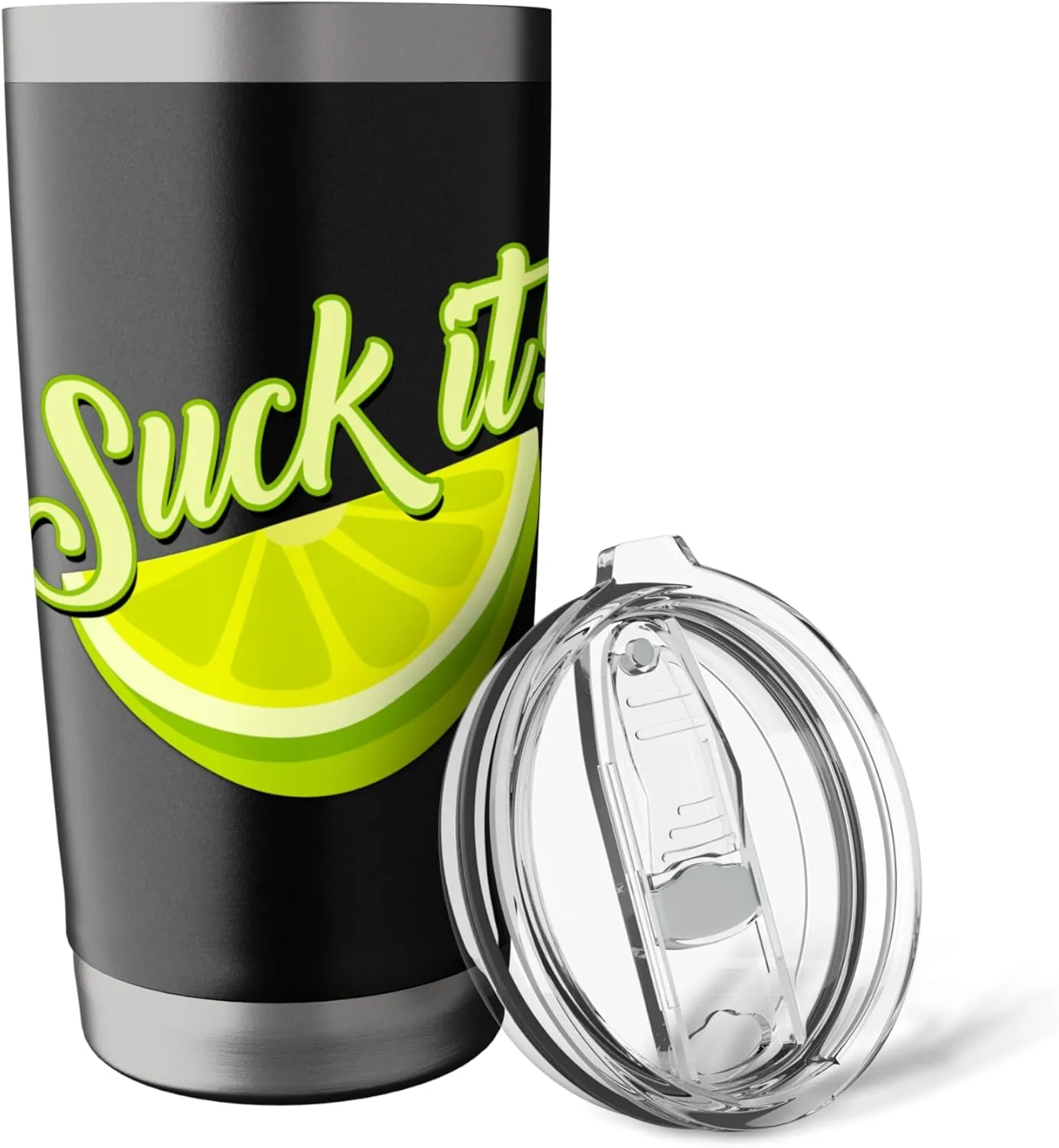 Suck It Mexican Shirt Funny Green Lime Slice Gift Lemon Love Stainless Steel Insulated Tumbler