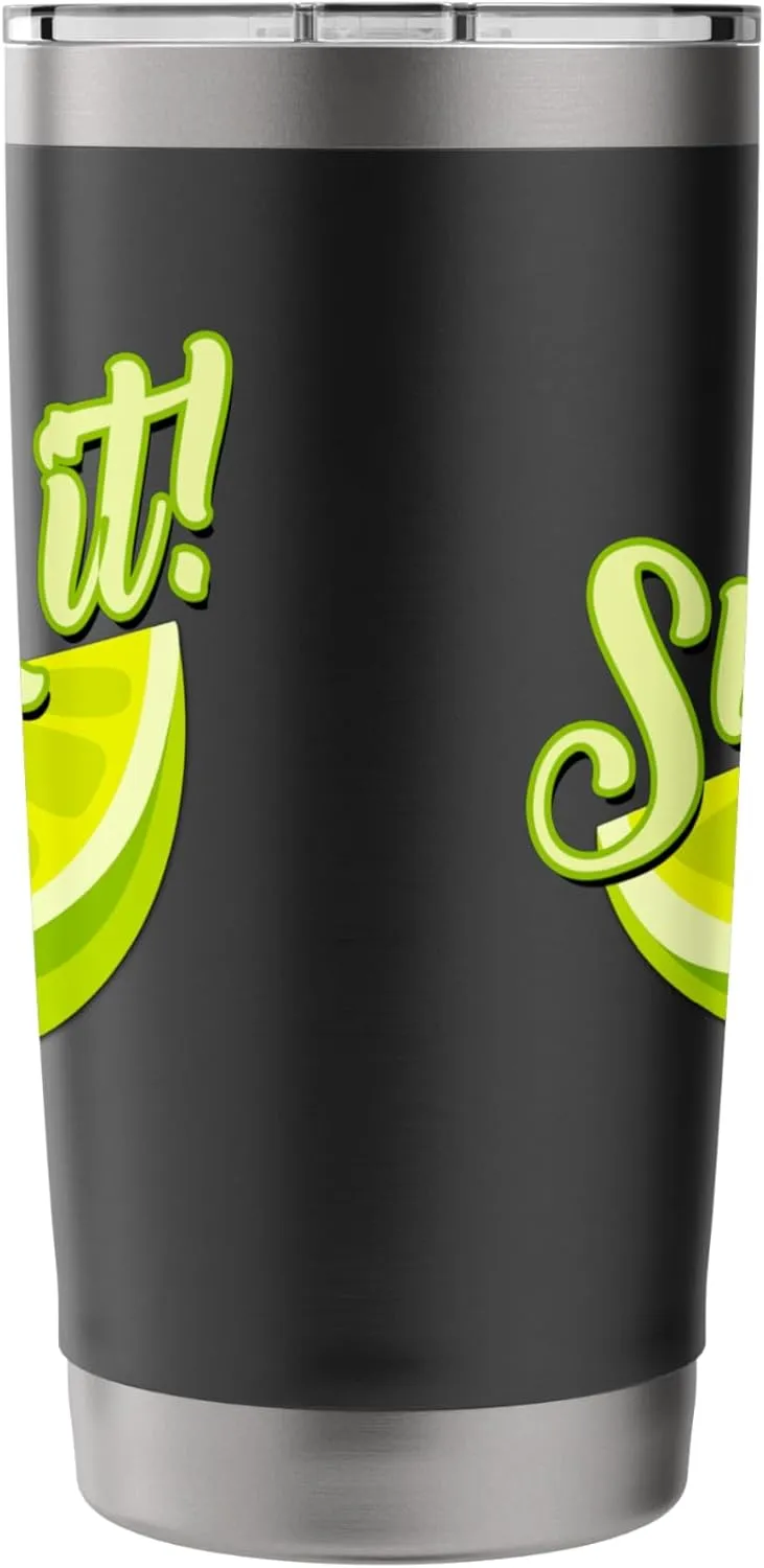 Suck It Mexican Shirt Funny Green Lime Slice Gift Lemon Love Stainless Steel Insulated Tumbler