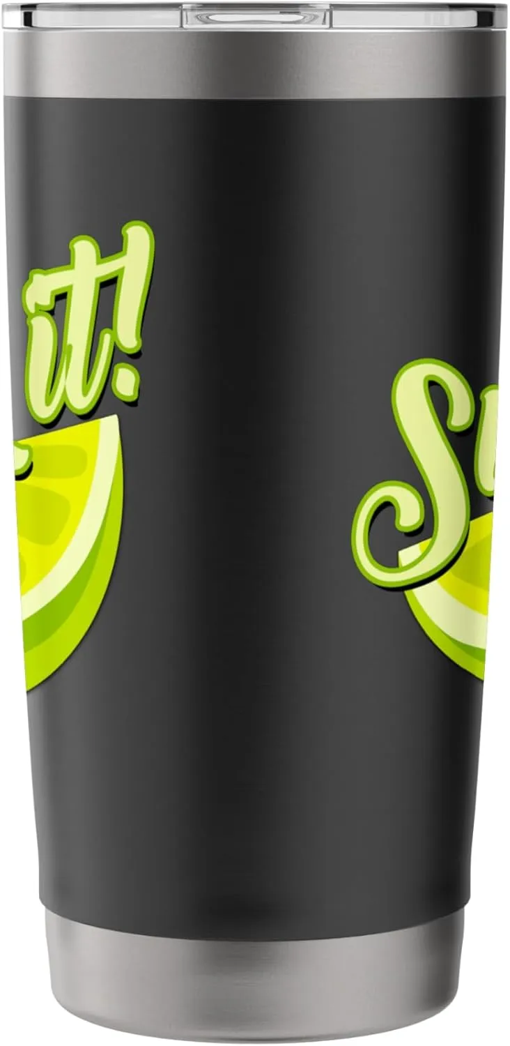 Suck It Mexican Shirt Funny Green Lime Slice Gift Lemon Love Stainless Steel Insulated Tumbler