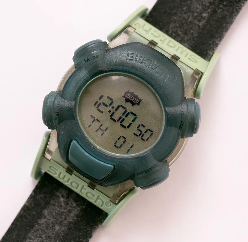 Swatch Beat SXN100 BILL BLUE Watch | RARE Swatch Digital Watch Vintage