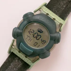Swatch Beat SXN100 BILL BLUE Watch | RARE Swatch Digital Watch Vintage