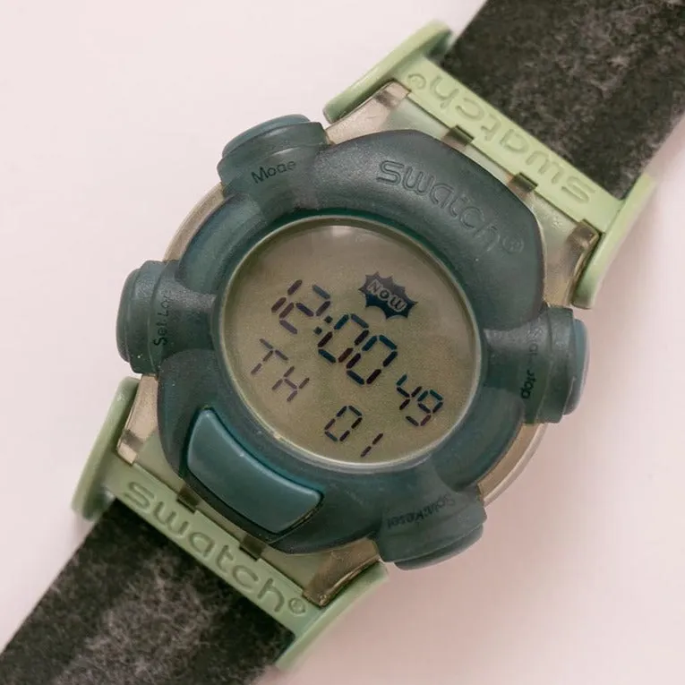 Swatch Beat SXN100 BILL BLUE Watch | RARE Swatch Digital Watch Vintage