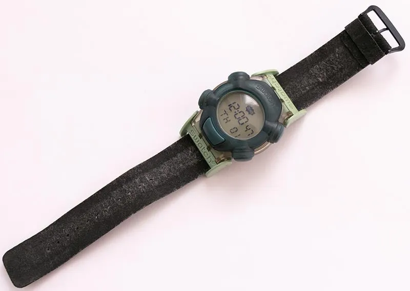 Swatch Beat SXN100 BILL BLUE Watch | RARE Swatch Digital Watch Vintage