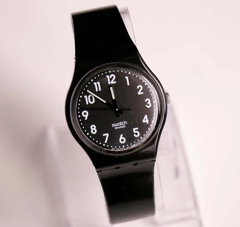 Swatch BLACK SUIT GB247 | 2009 Vintage Black Swatch Watch
