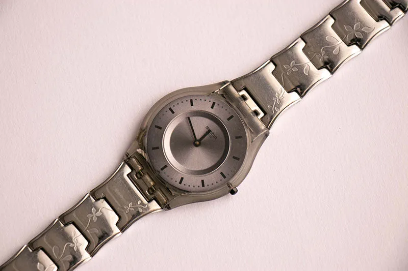 Swatch Skin Watch SFM127 Pure Net Watch | Floral Swatch Bracelet Watch