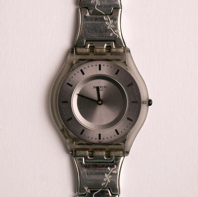 Swatch Skin Watch SFM127 Pure Net Watch | Floral Swatch Bracelet Watch