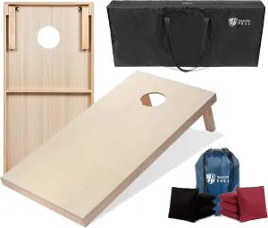 Tailgating Pros Cornhole Boards - 4'x2' & 3'x2' Cornhole Game w/Carrying Case & Set of 8 Corn Hole Bags - 150  Color Combos! Optional LED Lights