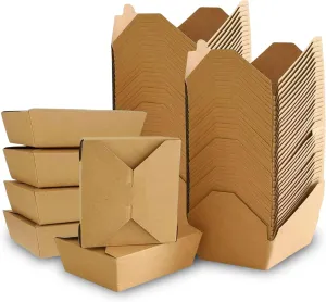 Take Out Food Containers Microwaveable Kraft Brown (Forty Pack (71 Oz))