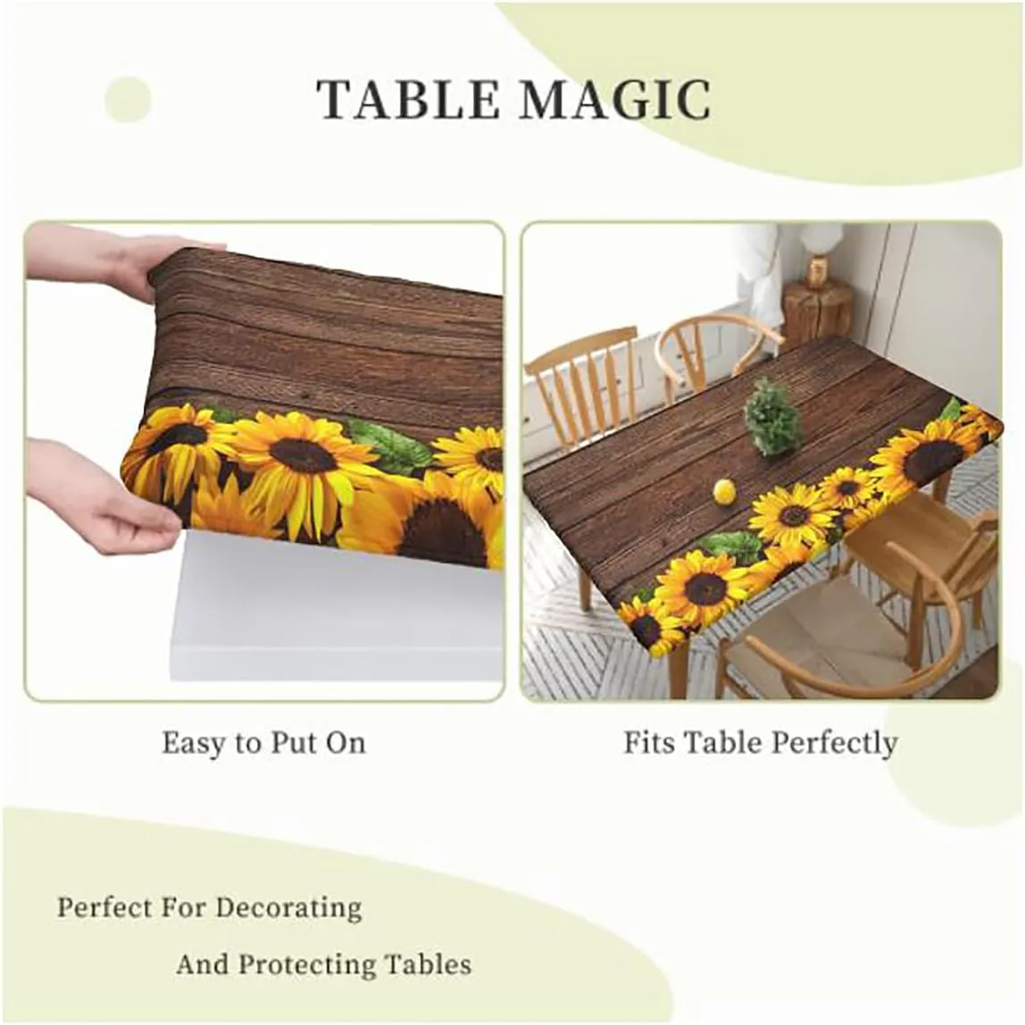 Teal Elastic Fitted Tablecloth Flower Shaped Spiral Digital Vortex Pattern Tablecloth Fitted Table Cloth Rectangle Table Layered Floral Fits up 5 Foot Tables