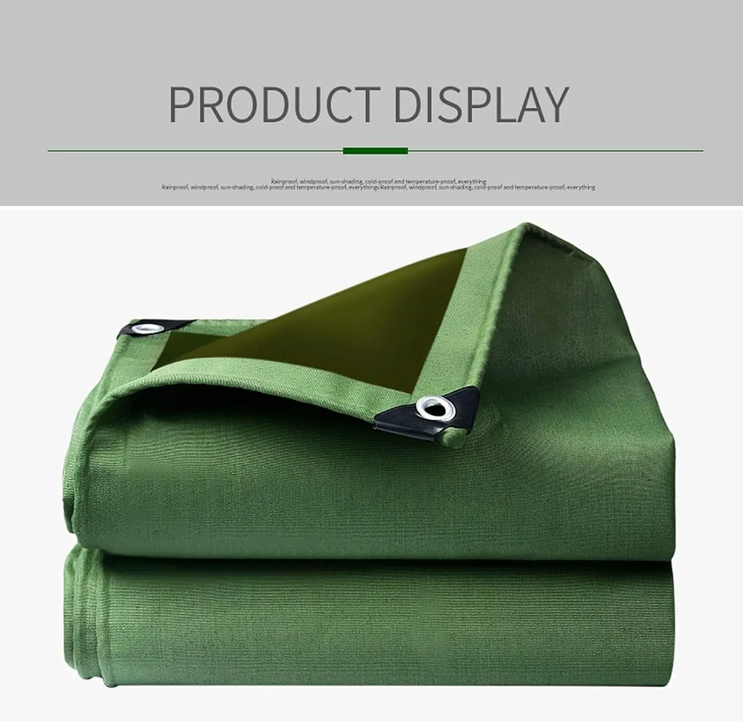 Tent Canvas Shade Cloth Tarpaulin Waterproof Heavy Duty Thicken Tarps Rainproof Cloth with Grommets, 6.5X9.8ft/2X3