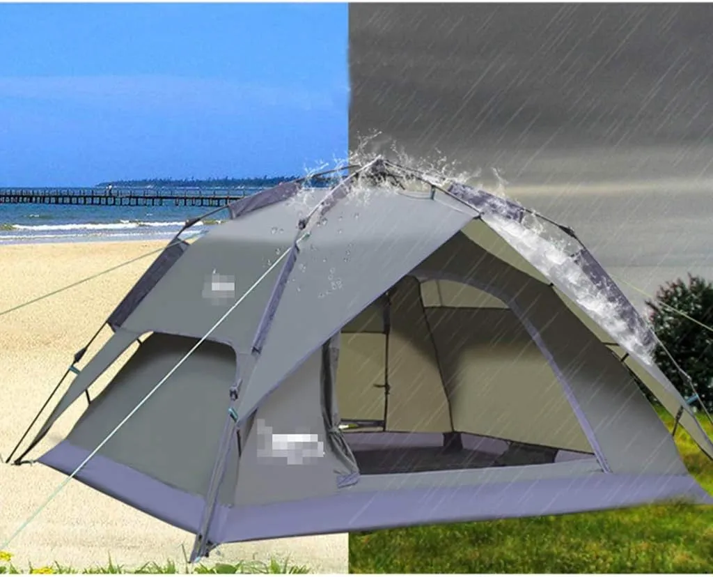 Tent Fully Automatic Hydraulic Outdoor Tent 2 People Rainproof Wild Camping Mountaineering Riding Family Double Tent Waterproof Tents Camping Tents Small awnings Backpacking Tents Hopeful