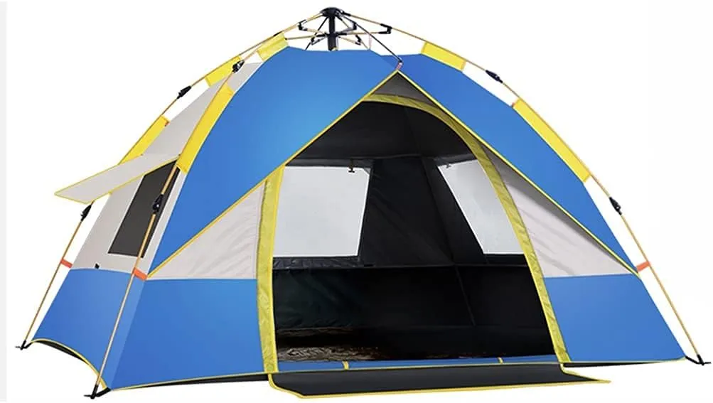 Tents Dome Frame Pop-Up Outdoor Camping Thick Rainstorm 3-4 People Automatic Pop-up Sunscreen Quick-Open Outdoor Camping Light Portable