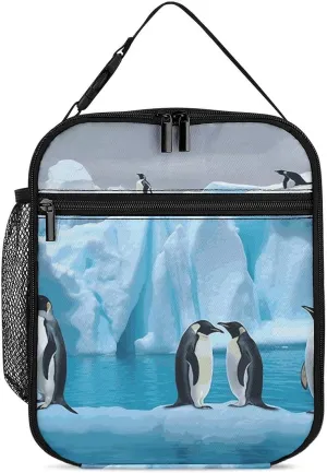 The Iceberg Lunch Box Protable Insulated Lunch Tote Bag With Double Zipper And Hand Strap Leakproof Cooler Lunch Bags for Work Office Travel Picnic Men Women