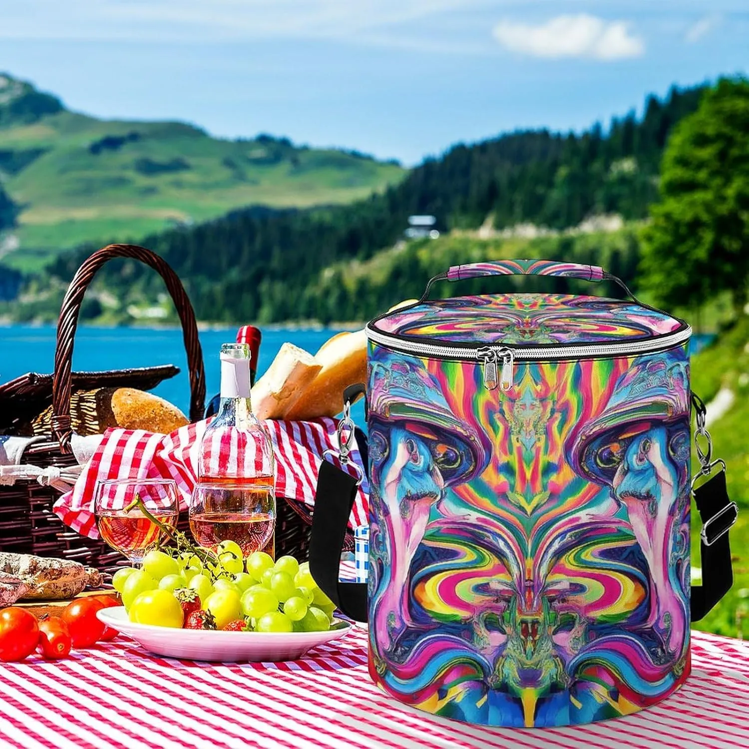 Thermal Bag with Shoulder Strap, Leak Proof Insulated Backpack Cooler for Picnic