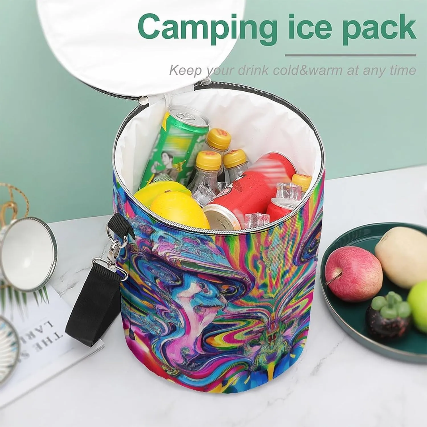 Thermal Bag with Shoulder Strap, Leak Proof Insulated Backpack Cooler for Picnic