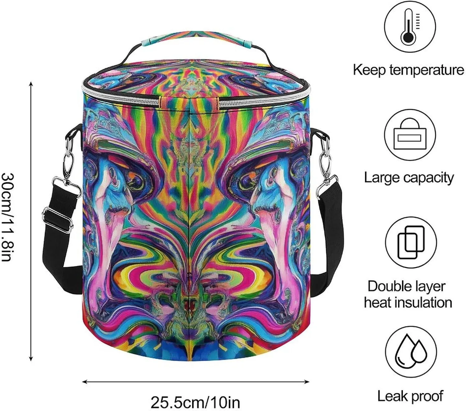 Thermal Bag with Shoulder Strap, Leak Proof Insulated Backpack Cooler for Picnic