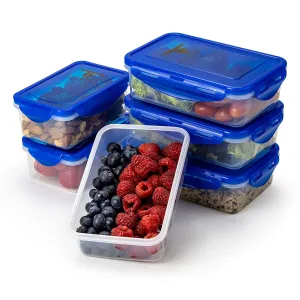 ThinkFit Portion Control Container Set (6 Piece Set) Storage Containers Best for Meal Prep Ideas Food Storage Airtight Containers BPA Free Stackable, Reusable, Microwavable, Dishwasher & Freezer Safe