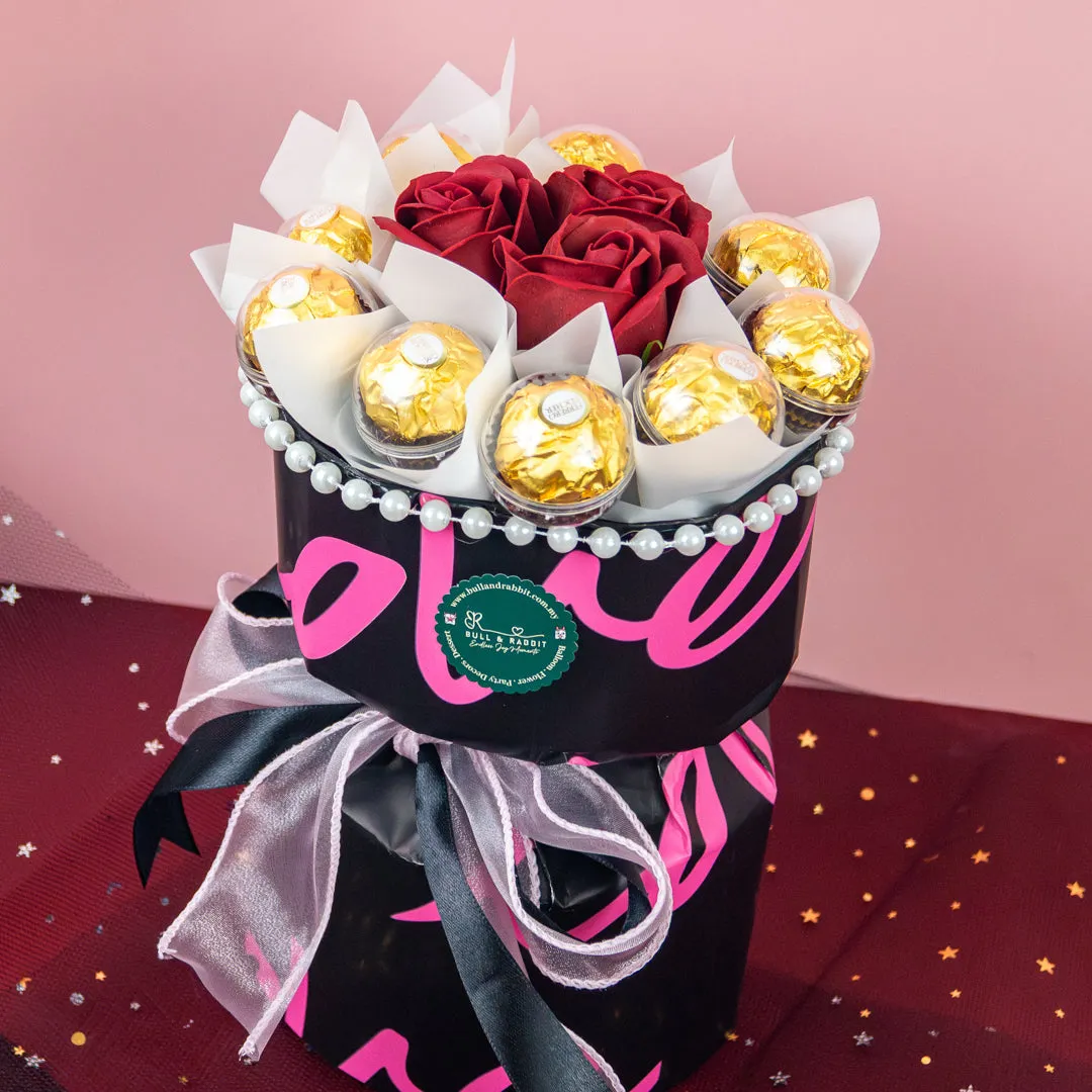 Tied with love Bouquet (Soap Flower)