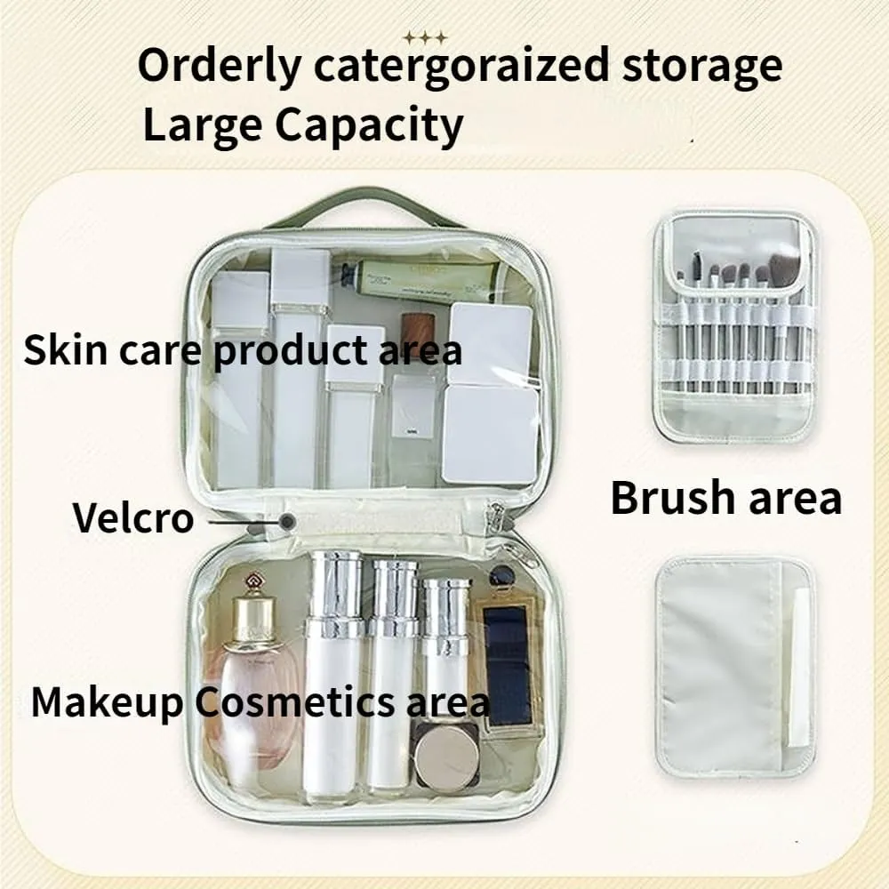 Toiletry Bag for Women Men, Waterproof Makeup Cosmetic Bag Travel Organizer Travel Bag (Green)