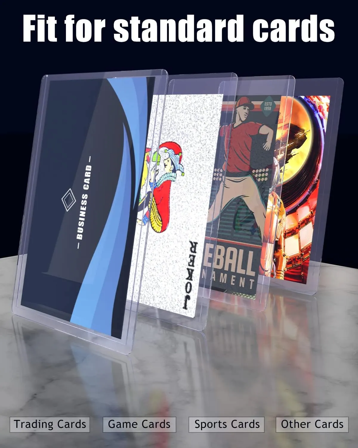Top Loader for Cards 720 ct, 35 PT Premium 360 Top Loader and 360 Clear Soft Sleeves, Thick Hard Plastic Card Sleeves, 3" x 4" Trading Cards Protector for Game Cards, Sports Cards, Trading Cards