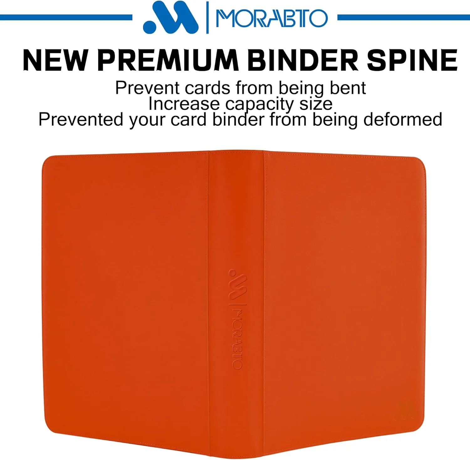 Toploader Binder, Holds 324 Top Loaders,9 Pocket Top Loader Binders for 3" x 5" Rigid Cards,Toploader Card Binder for Hard Plastic Top Loaders -Orange
