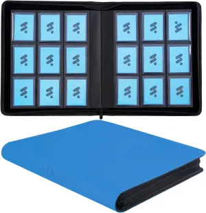 Toploader Binder, Holds 324 Top Loaders,9 Pocket Top Loader Binders for 3" x 5" Rigid Cards,Toploader Card Binder for Hard Plastic Top Loaders -Sky Blue