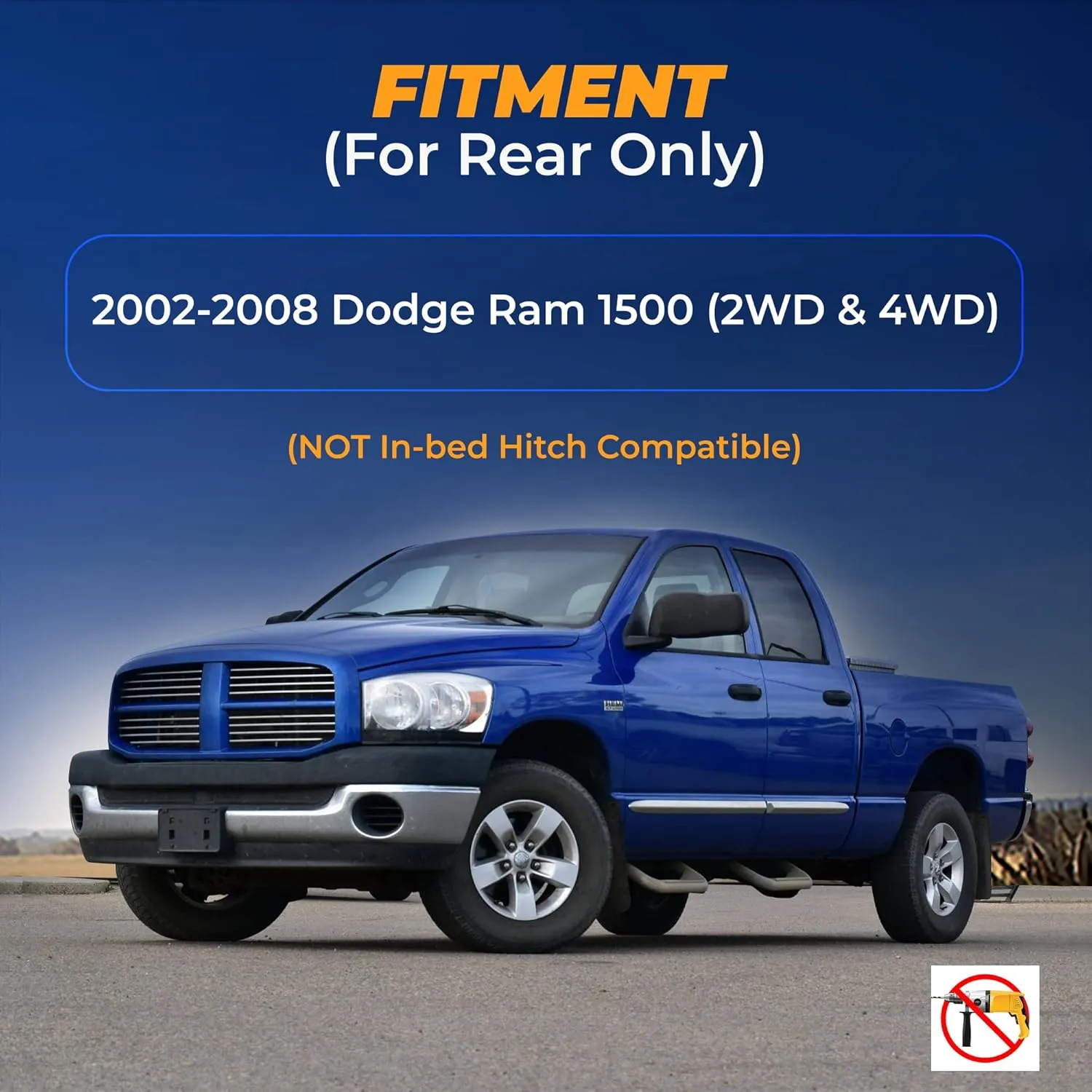 TORQUE Air Suspension Bags Kit with Internal Jounce Bumper for 2002-2008 Dodge Ram 1500 (Not for Mega Cab) 2WD 4WD Rear Helper Bag Spring Towing, Up to 7,500 lbs Load Capacity (TR75286)