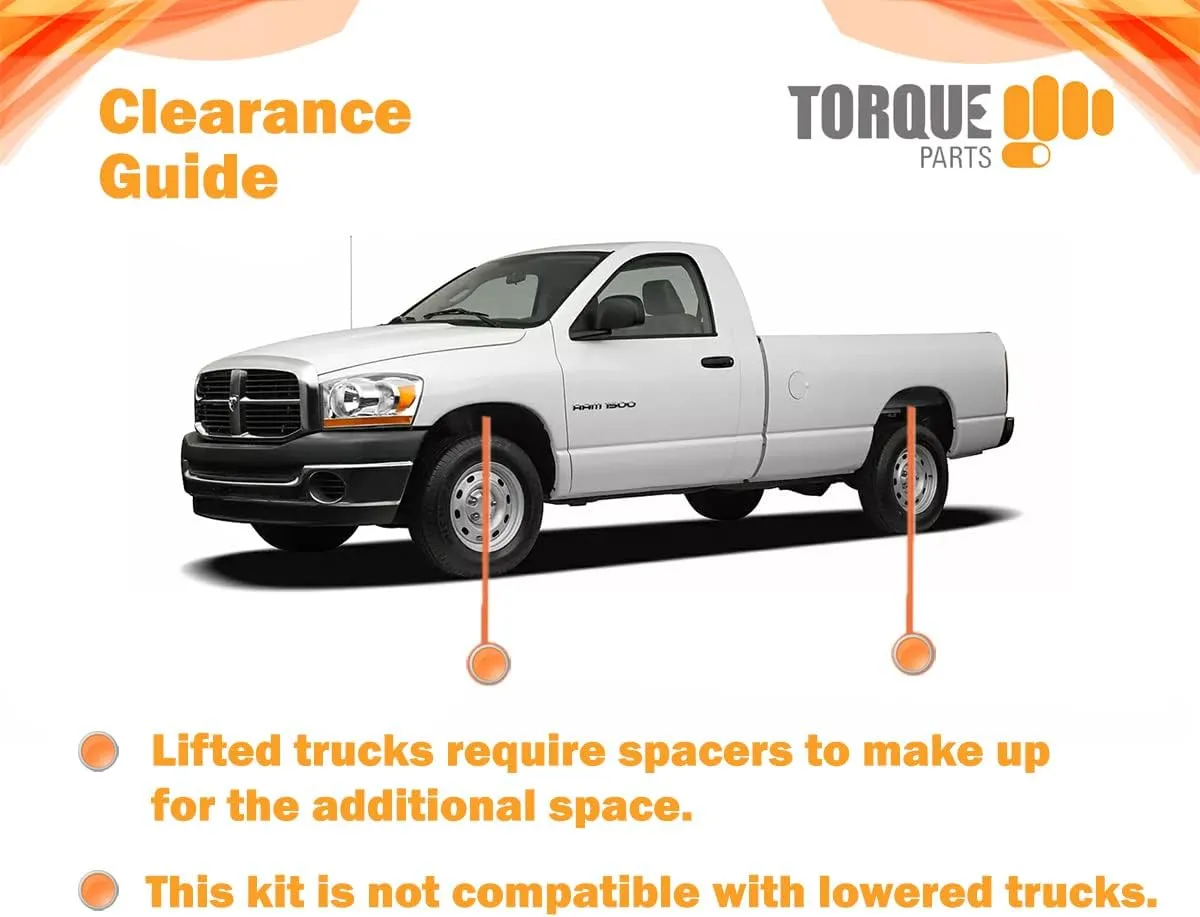 TORQUE Airbag Air Bag Suspension Kit for 2011-2016 Ford F250 F350 and 2011-2013 Ford F450 2WD 4WD F-250 F-350 Super Duty Rear Helper Bag Spring 5000 lbs (Replaces Firestone Ride Rite 2597) (TR2597)