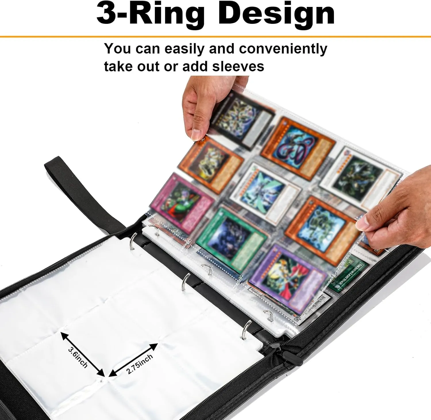 Trading Card binder for Y-G-O Cards- 990 Pockets Card Album with Sleeves Compatible with TCG Cards, TCG Cards Or Other Standard Size Cards Holder-Dragon