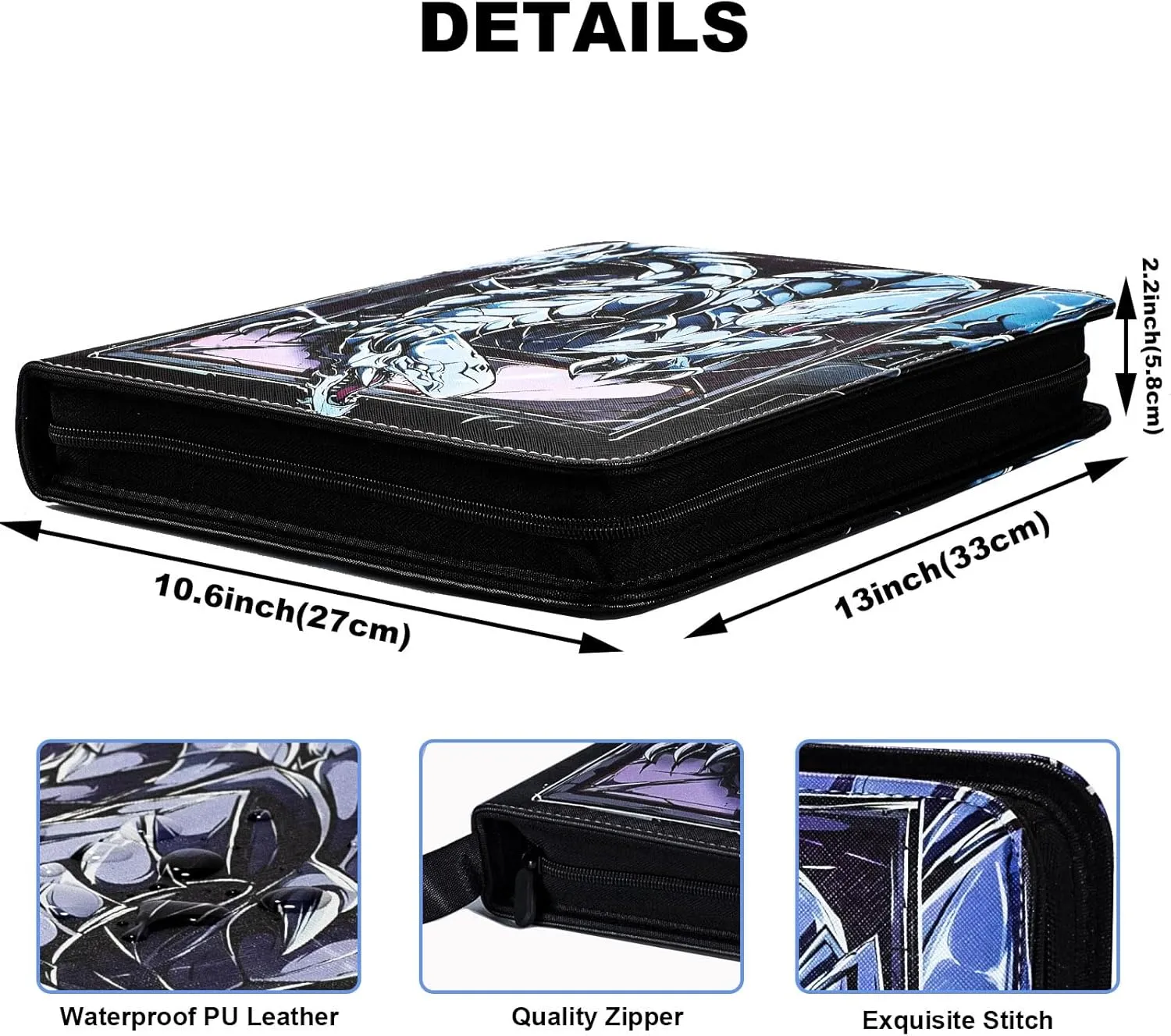 Trading Card binder for Y-G-O Cards- 990 Pockets Card Album with Sleeves Compatible with TCG Cards, TCG Cards Or Other Standard Size Cards Holder-Dragon