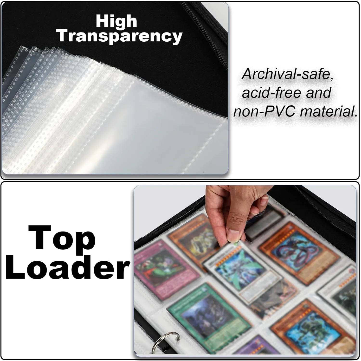 Trading Card binder for Y-G-O Cards- 990 Pockets Card Album with Sleeves Compatible with TCG Cards, TCG Cards Or Other Standard Size Cards Holder-Dragon
