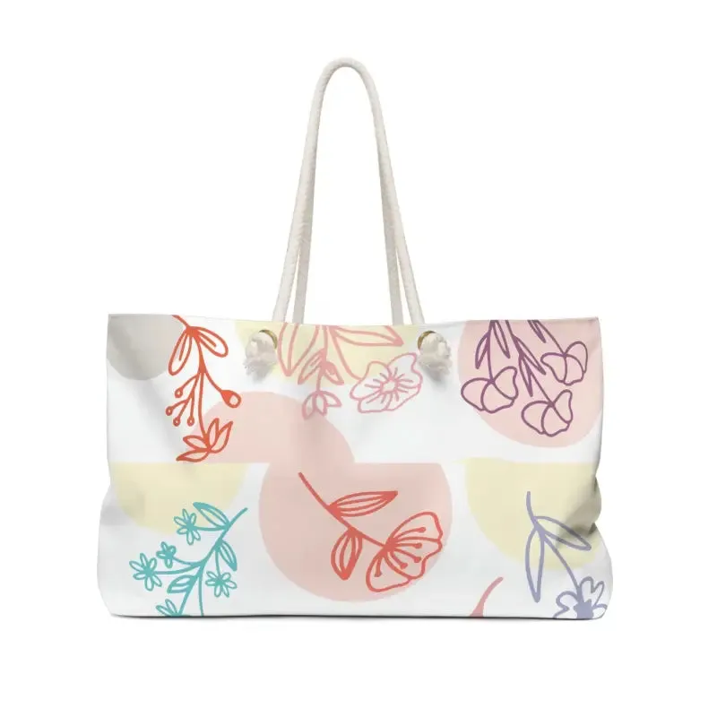 Trendy Floral Weekender Tote for Stylish Getaways