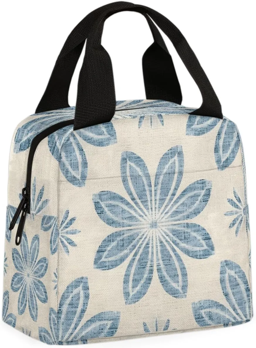 Tribe Florals Lunch Bag Tribe Tropical Tote Lunch Bag Reusable Lunch Box Leakproof Cooler Bag