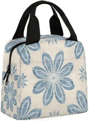 Tribe Florals Lunch Bag Tribe Tropical Tote Lunch Bag Reusable Lunch Box Leakproof Cooler Bag
