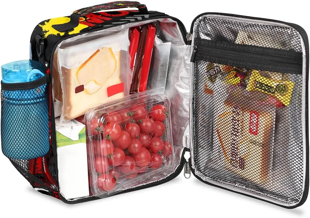 TropicalLife Monster Truck Reusable Insulated Lunch Box For Boy, Car Kids Tote Bag for School Office Work Picnic Beach Hiking