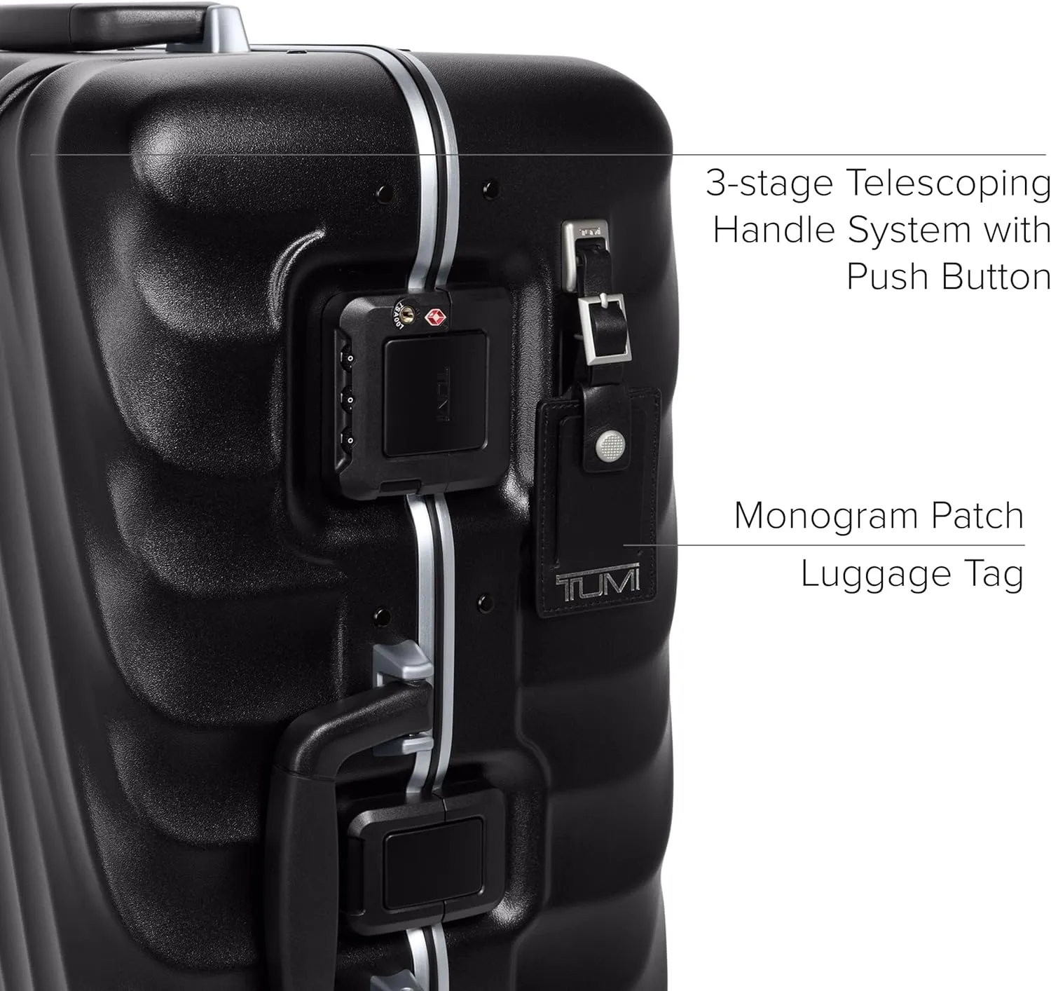 TUMI - 19 Degree Frame 4 Wheel Luggage - Lightweight and Highly Durable, Modern Design, Double-Lock Closure Hard Shell Men's and Women's Suitcase - 26" Short Trip Packing Case, Black Texture